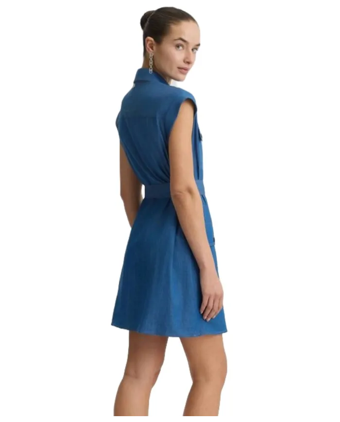 Abito Donna n denim corto stile camicia WA5509D4695|LIU JO