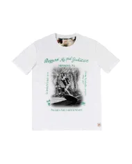 T-shirt Uomo bianca in cotone con stampa BLAWY VR0332|BOB