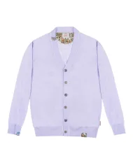 Cardigan Uomo lilla in cotone LEND|BOB