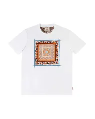 T-shirt Uomo bianca con stampa bandana ROSI VR0352 |BOB