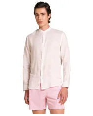 Camicia Uomo bianca in lino alla coreana LARS LIN|IMPURE