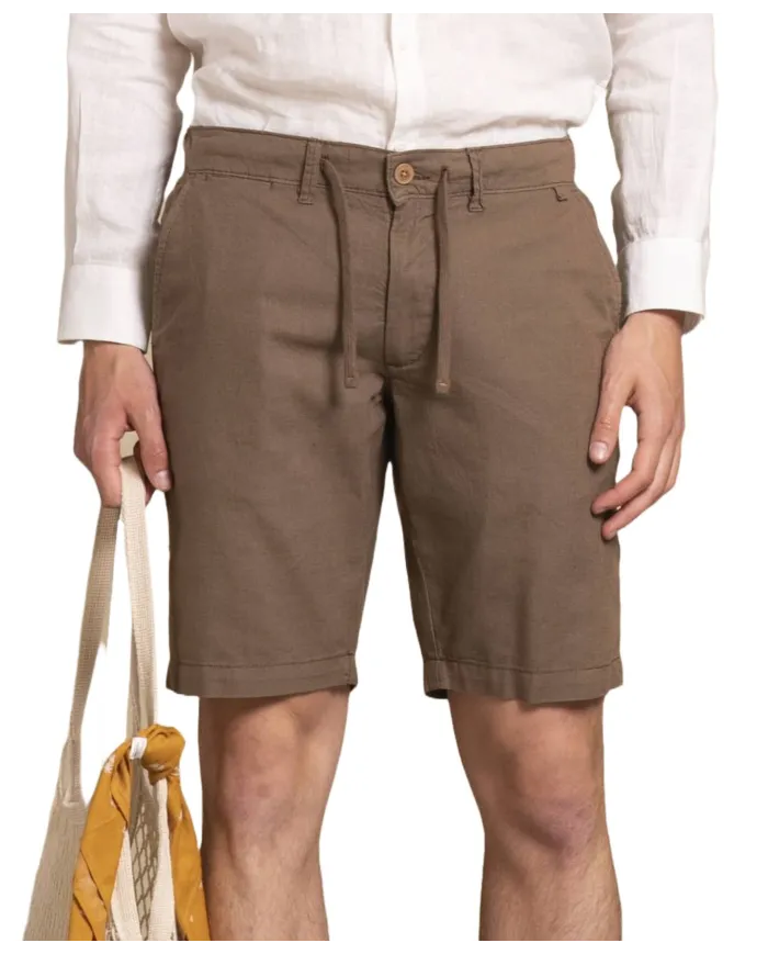 Short Uomo marrone in lino NILS CMBC|IMPURE Short Uomo marrone in lino NILS CMBC|IMPURE