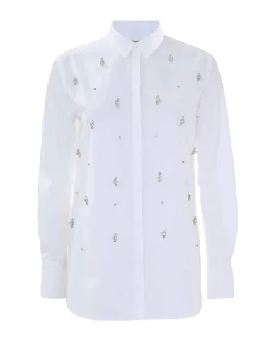 KOCCA Camicia Donna A23PCM0133ABUN0000 RAYALLE A-EM Cotone Strass 60001 BIANCO KOCCA Camicia Donna A23PCM0133ABUN0000 RAYALLE A-EM Cotone Strass 60001 BIANCO