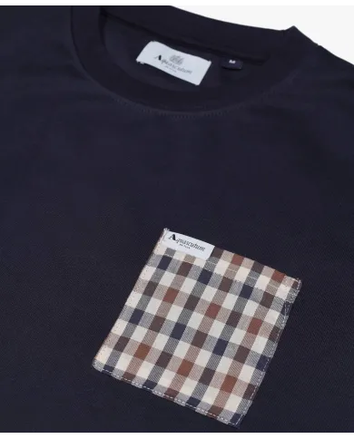 Felpa Uomo blu in cotone AA_B005_SW008|AQUASCUTUM Felpa Uomo blu in cotone AA_B005_SW008|AQUASCUTUM