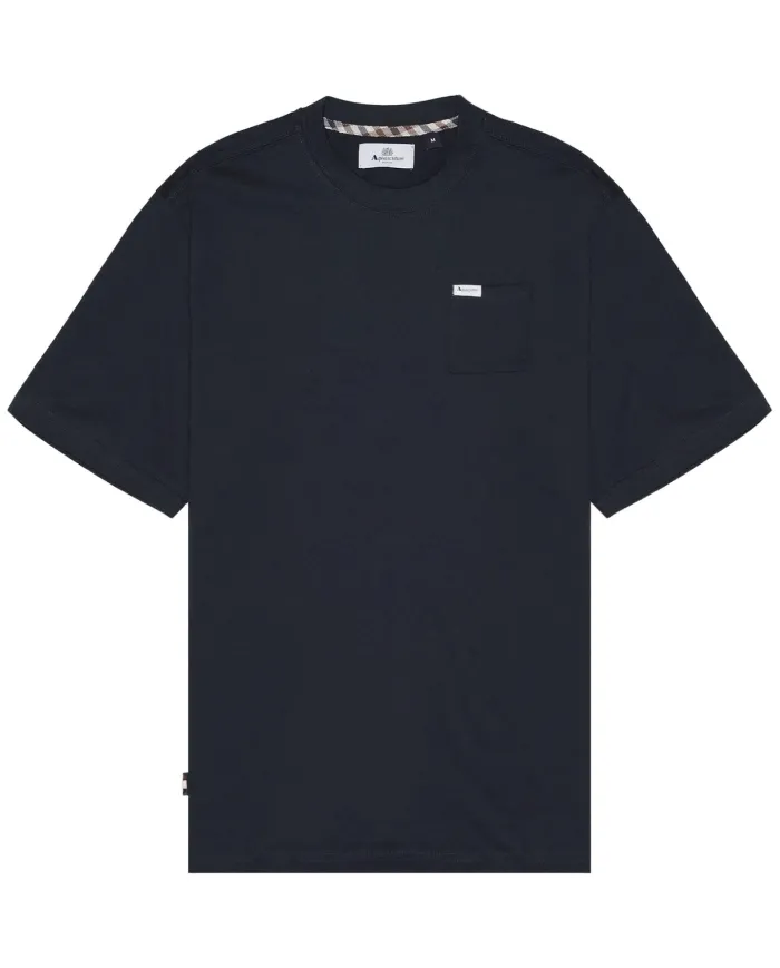 T-shirt Uomo blu in cotone con taschino AA_B005_TS006|AQUASCUTUM T-shirt Uomo blu in cotone con taschino AA_B005_TS006|AQUASCUTUM