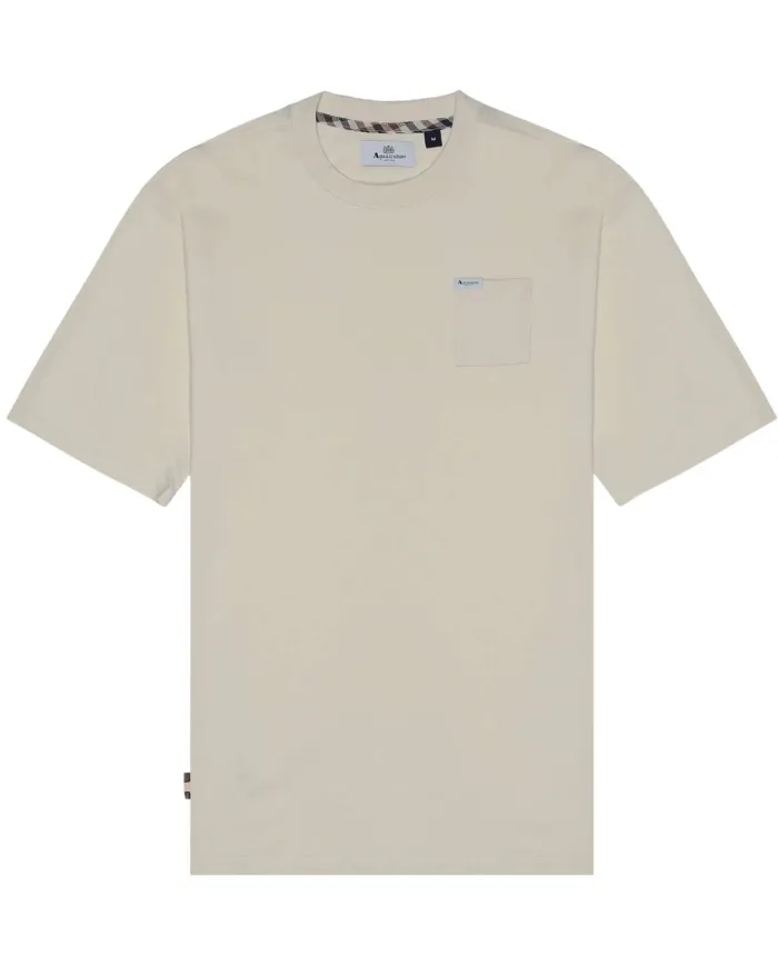 T-shirt Uomo bianco panna con taschino AA_B005_TS006|AQUASCUTUM T-shirt Uomo bianco panna con taschino AA_B005_TS006|AQUASCUTUM