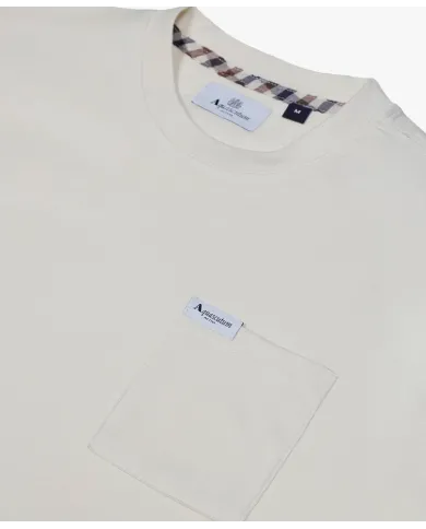 T-shirt Uomo bianco panna con taschino AA_B005_TS006|AQUASCUTUM T-shirt Uomo bianco panna con taschino AA_B005_TS006|AQUASCUTUM