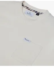 T-shirt Uomo bianco panna con taschino AA_B005_TS006|AQUASCUTUM