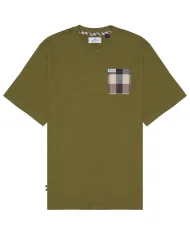 T-shirt Uomo verde militare con taschino a fantasia AA_B005_TS008|AQUASCUTUM