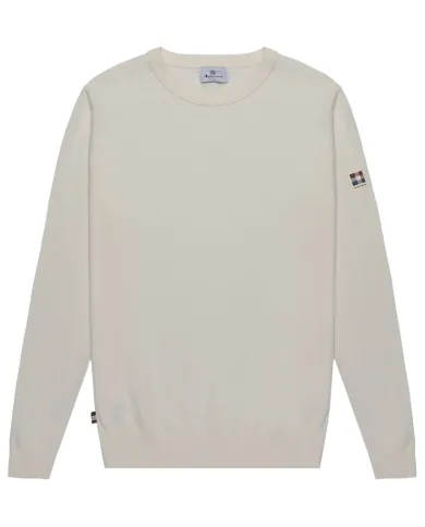 Maglia Uomo bianco panna in cotone AA_B005_WO002|AQUASCUTUM Maglia Uomo bianco panna in cotone AA_B005_WO002|AQUASCUTUM