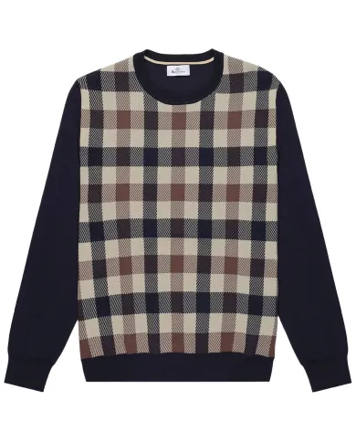 Maglia Uomo fantasia a quadri in cotone AA_B005_WO005|AQUASCUTUM Maglia Uomo fantasia a quadri in cotone AA_B005_WO005|AQUASCUTUM