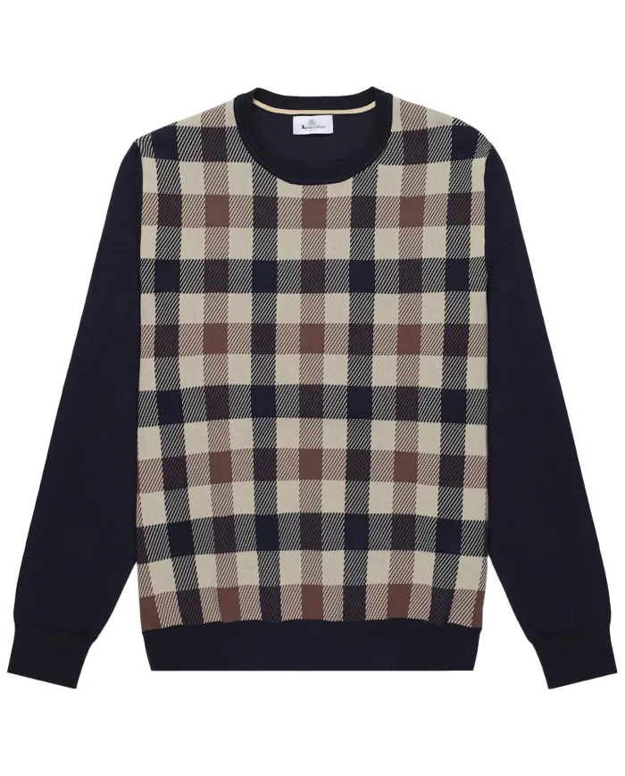 Maglia Uomo fantasia a quadri in cotone AA_B005_WO005|AQUASCUTUM Maglia Uomo fantasia a quadri in cotone AA_B005_WO005|AQUASCUTUM