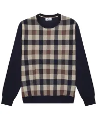 Maglia Uomo fantasia a quadri in cotone AA_B005_WO005|AQUASCUTUM