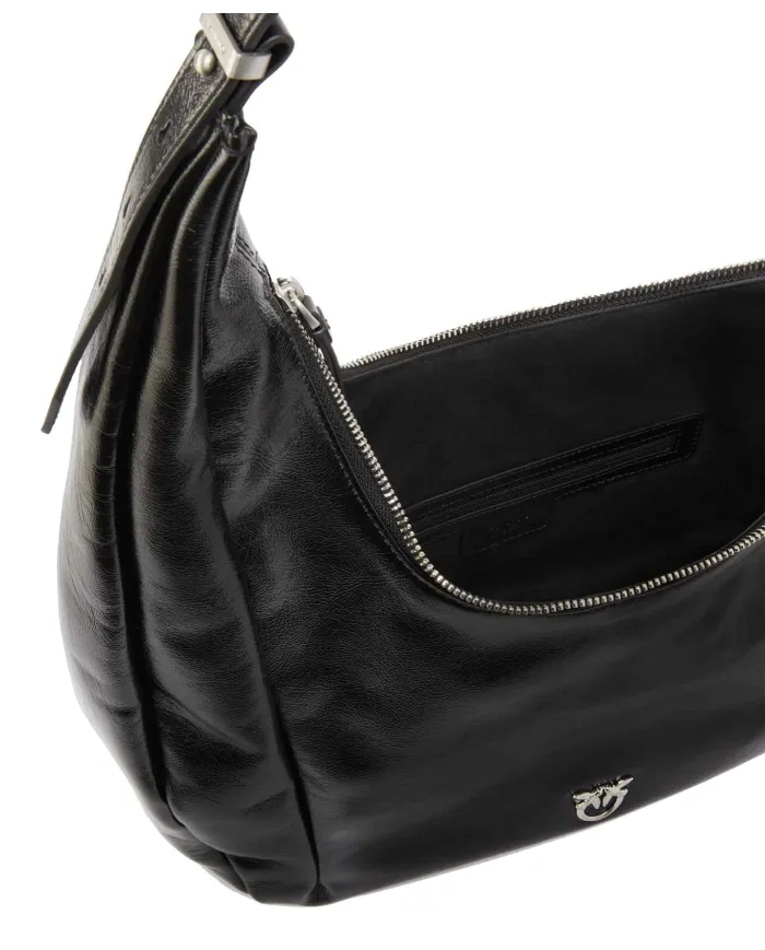 Borsa Donna nera in pelle 104295 A26J HOBO|PINKO