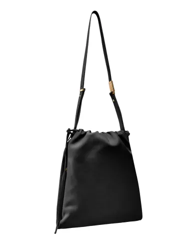 PINKO Borsa Donna 104359 A270 SLOUCHY PE 2025 pelle con chiusura ad coulisse Z99Q NERO-ANTIQUE GOLD PINKO Borsa Donna 104359 A270 SLOUCHY PE 2025 pelle con chiusura ad coulisse Z99Q NERO-ANTIQUE GOLD