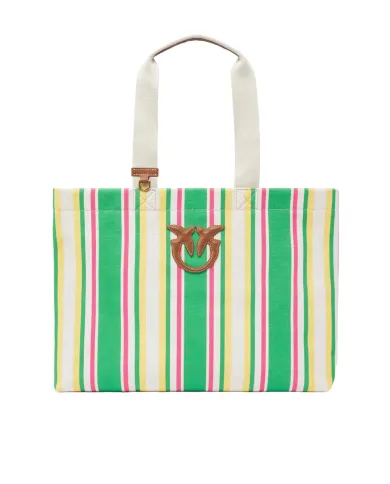 Borsa Donna rigata misura media 104754 A2G5 SHOPPING BAG|PINKO Borsa Donna rigata misura media 104754 A2G5 SHOPPING BAG|PINKO