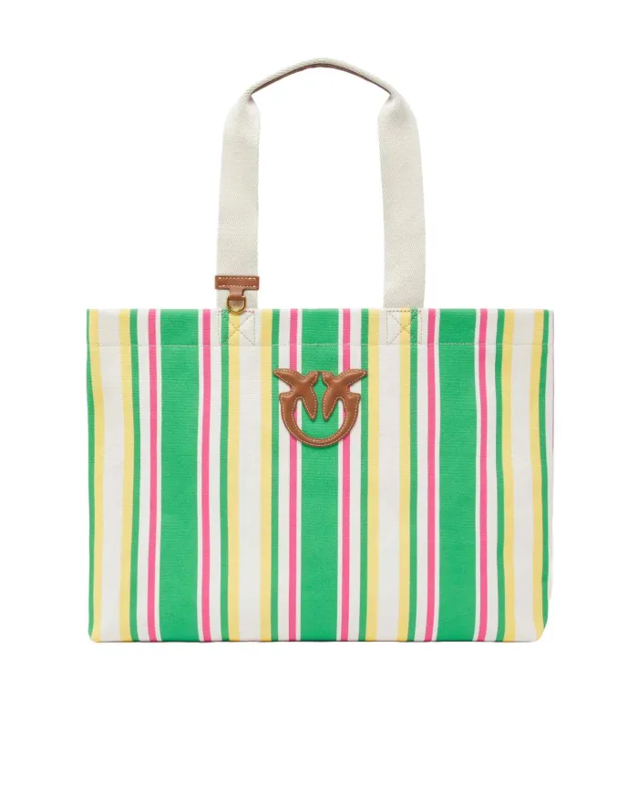 Borsa Donna rigata misura media 104754 A2G5 SHOPPING BAG|PINKO Borsa Donna rigata misura media 104754 A2G5 SHOPPING BAG|PINKO