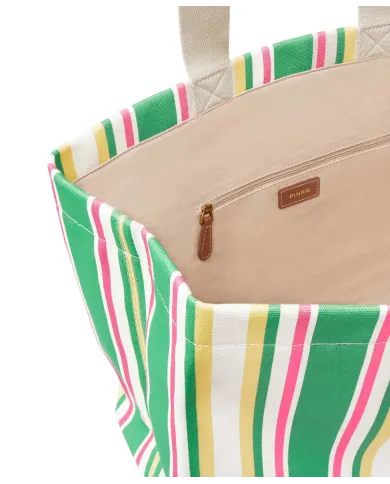 Borsa Donna rigata misura media 104754 A2G5 SHOPPING BAG|PINKO Borsa Donna rigata misura media 104754 A2G5 SHOPPING BAG|PINKO