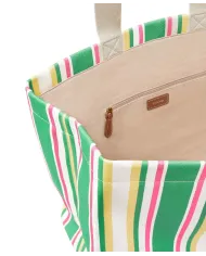 Borsa Donna rigata misura media 104754 A2G5 SHOPPING BAG|PINKO