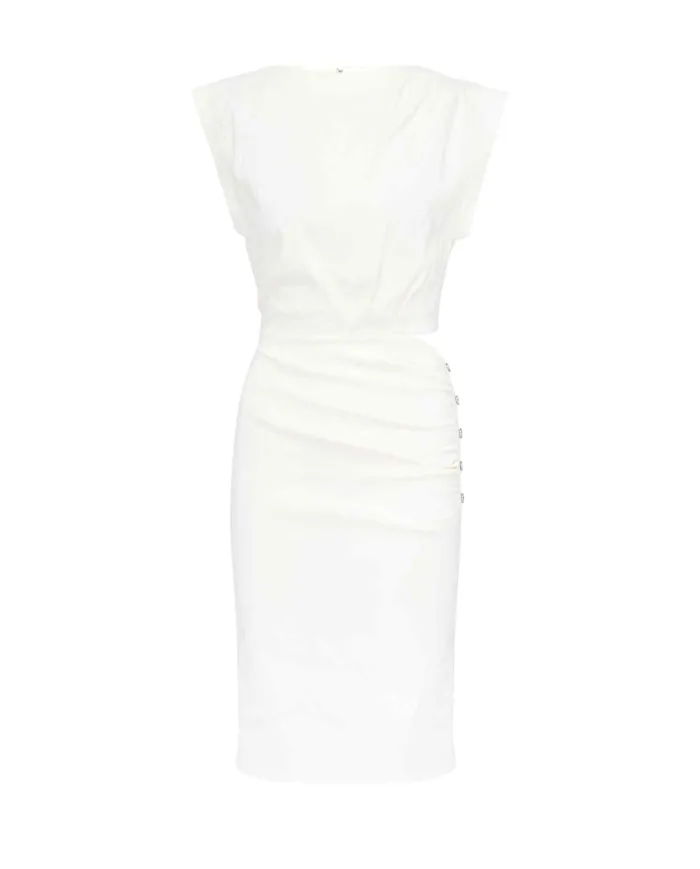 Abito Donna bianco stile longhette 104955 A0IM CIELO|PINKO Abito Donna bianco stile longhette 104955 A0IM CIELO|PINKO