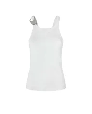 Canotta Donna bianca in cotone con fibbia 105082 A2JK CLAY|PINKO