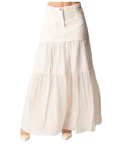 Gonna Donna bianca lunga in cotone 105252 A2MI KENNY|PINKO Gonna Donna bianca lunga in cotone 105252 A2MI KENNY|PINKO