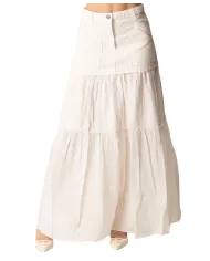 Gonna Donna bianca lunga in cotone 105252 A2MI KENNY|PINKO