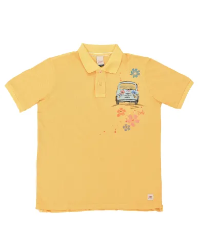 Polo Uomo gialla con dettagli dipinti BOB DIS0121|BOB Polo Uomo gialla con dettagli dipinti BOB DIS0121|BOB