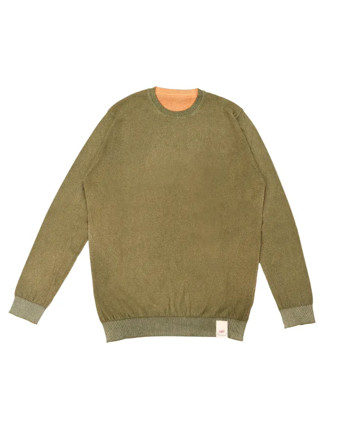 Maglia Uomo reversibile in cotone militare/arancio BART|BOB Maglia Uomo reversibile in cotone militare/arancio BART|BOB