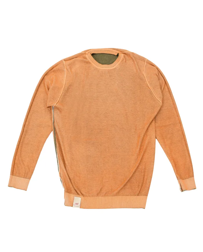 Maglia Uomo reversibile in cotone militare/arancio BART|BOB Maglia Uomo reversibile in cotone militare/arancio BART|BOB