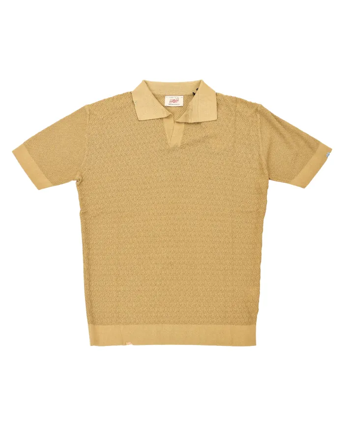 Polo Uomo cammello in cotone CRUSH|BOB Polo Uomo cammello in cotone CRUSH|BOB