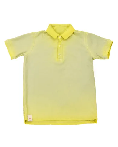 Polo Uomo reversibile giallo cedro/perla in cotone DOUBLE|BOB Polo Uomo reversibile giallo cedro/perla in cotone DOUBLE|BOB