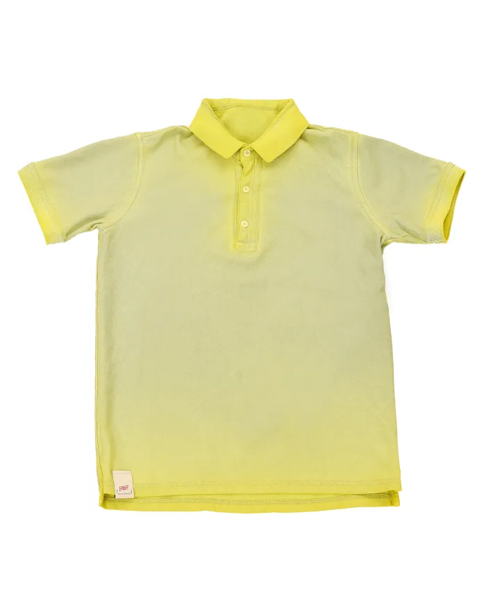 Polo Uomo reversibile giallo cedro/perla in cotone DOUBLE|BOB Polo Uomo reversibile giallo cedro/perla in cotone DOUBLE|BOB