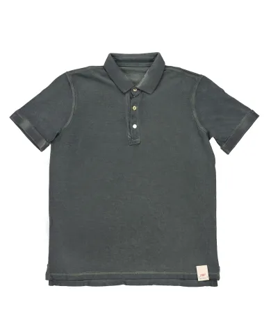 Polo Uomo verde/grigia in cotone DOUBLE|BOB Polo Uomo verde/grigia in cotone DOUBLE|BOB
