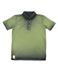 Polo Uomo verde/grigia in cotone DOUBLE|BOB