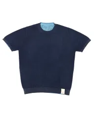 Maglia Uomo reversibile blu/celeste in cotone EDDY|BOB