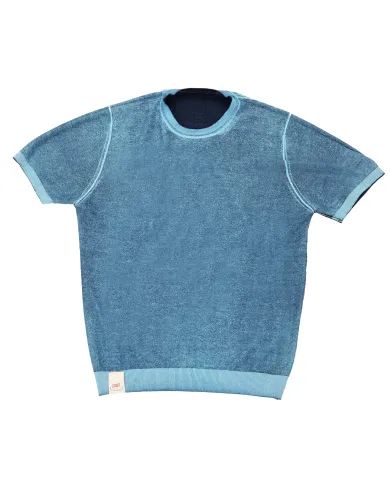Maglia Uomo reversibile blu/celeste in cotone EDDY|BOB Maglia Uomo reversibile blu/celeste in cotone EDDY|BOB