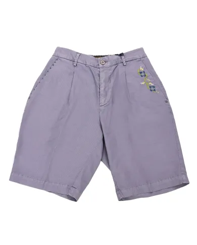 Bermuda Uomo lilla con ricami MIDI411 R00493|BOB Bermuda Uomo lilla con ricami MIDI411 R00493|BOB