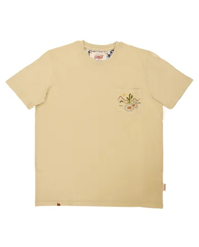 T-shirt Uomo corda con ricamo sul taschino NAIF R00468|BOB T-shirt Uomo corda con ricamo sul taschino NAIF R00468|BOB