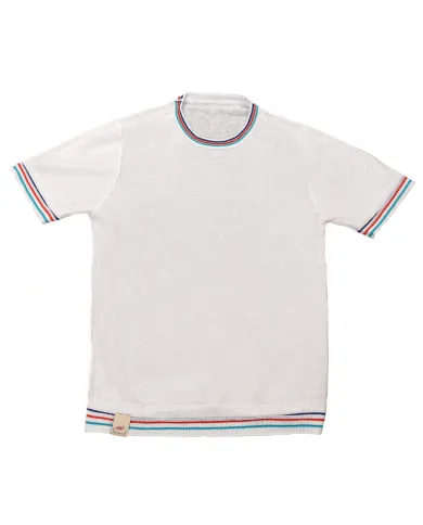 Maglia Uomo reversibile bianca in misto lino YORKS|BOB Maglia Uomo reversibile bianca in misto lino YORKS|BOB