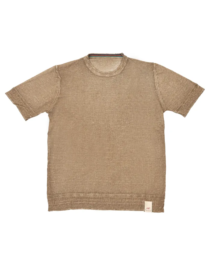 Maglia Uomo reversibile tabacco in misto lino YORKS|BOB Maglia Uomo reversibile tabacco in misto lino YORKS|BOB