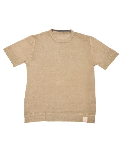 Maglia Uomo reversibile sabbia in misto lino YORKS|BOB Maglia Uomo reversibile sabbia in misto lino YORKS|BOB