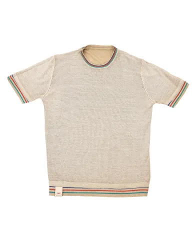 Maglia Uomo reversibile sabbia in misto lino YORKS|BOB Maglia Uomo reversibile sabbia in misto lino YORKS|BOB