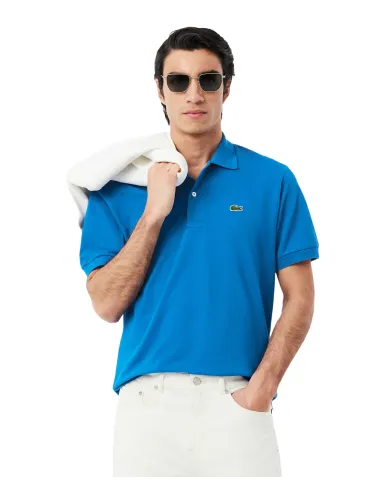 Polo Uomo azzurra in cotone regular fit L1212|LACOSTE Polo Uomo azzurra in cotone regular fit L1212|LACOSTE