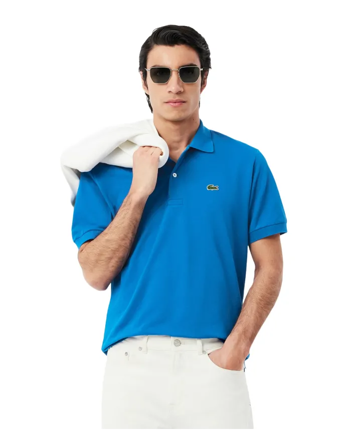 Polo Uomo azzurra in cotone regular fit L1212|LACOSTE Polo Uomo azzurra in cotone regular fit L1212|LACOSTE