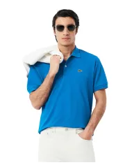 Polo Uomo azzurra in cotone regular fit L1212|LACOSTE