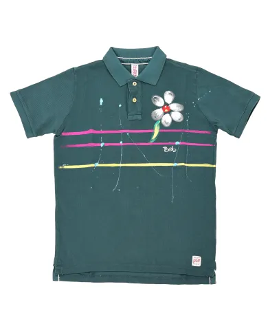Polo Uomo verdone dipinta BOB DIS140|BOB Polo Uomo verdone dipinta BOB DIS140|BOB