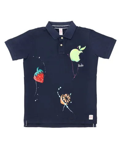 Polo Uomo blu dipinta BOB DIS159|BOB Polo Uomo blu dipinta BOB DIS159|BOB