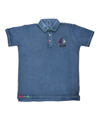 Polo Uomo navi ricamata RICKY R182|BOB Polo Uomo navi ricamata RICKY R182|BOB