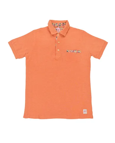 Polo Uomo arancione con taschino SAINTP|BOB Polo Uomo arancione con taschino SAINTP|BOB